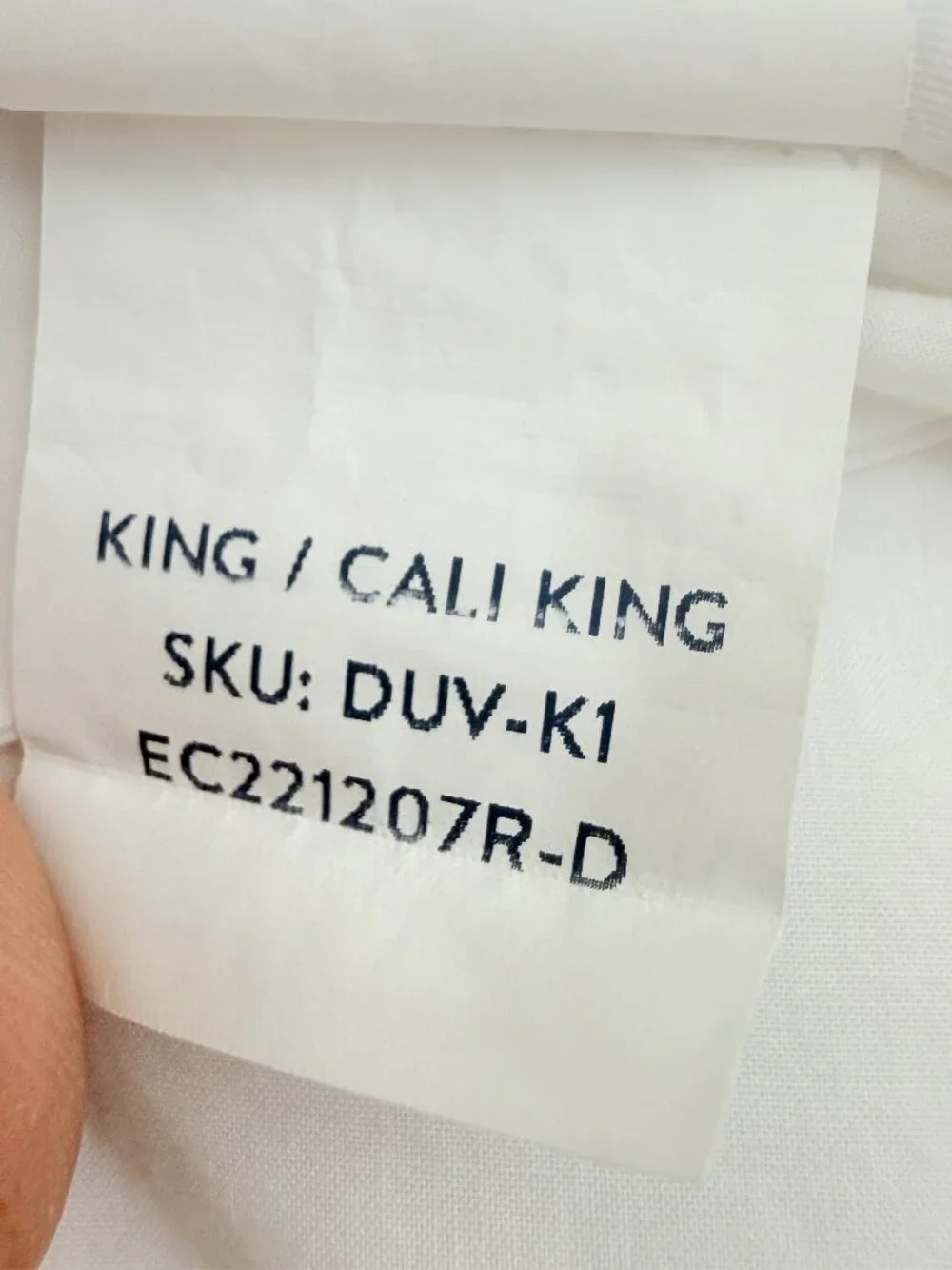 Brooklinen 100% Cotton Duvet Cover White King Cali